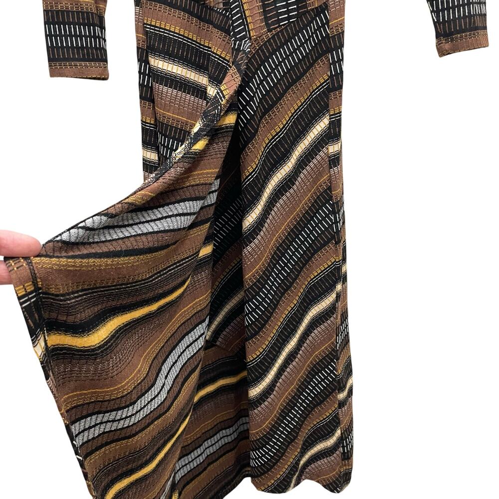 Anthropologie Maeve Striped Wrap Midi Dress Size XS - Picture 5 of 10